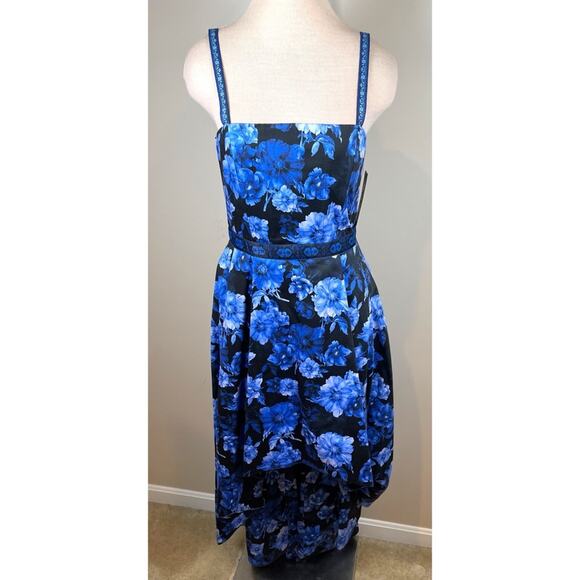 Alice + Olivia Florence Dream Floral Royalty High Low Maxi Gown Size 8 - Picture 5 of 11